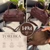 Torebka typu kuferek w kolorze mlecznej czekolady